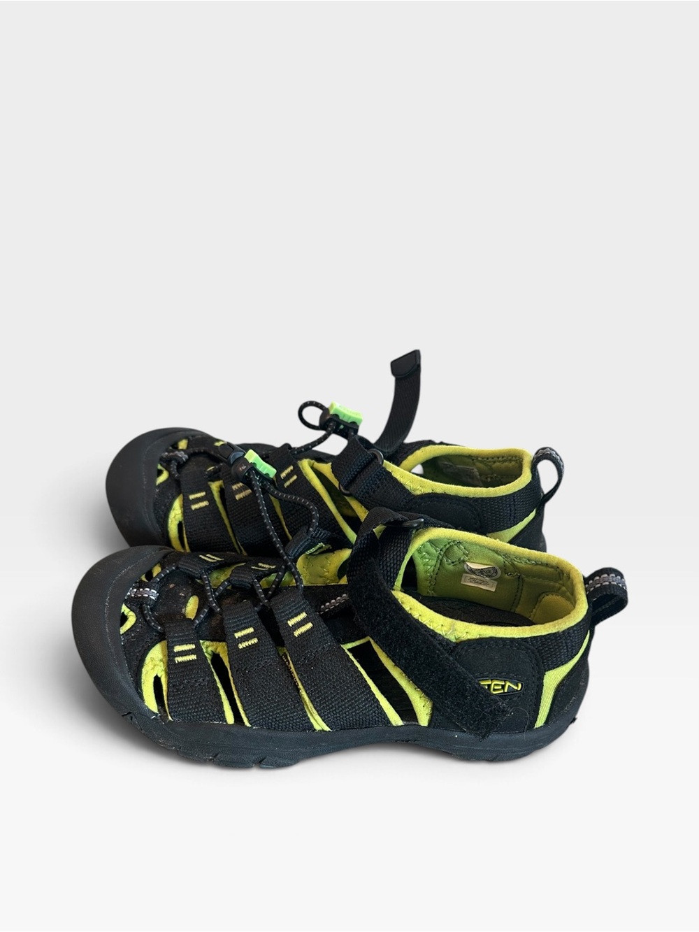Keen Kids Black and Lime Closed-Toe Sport Sandals